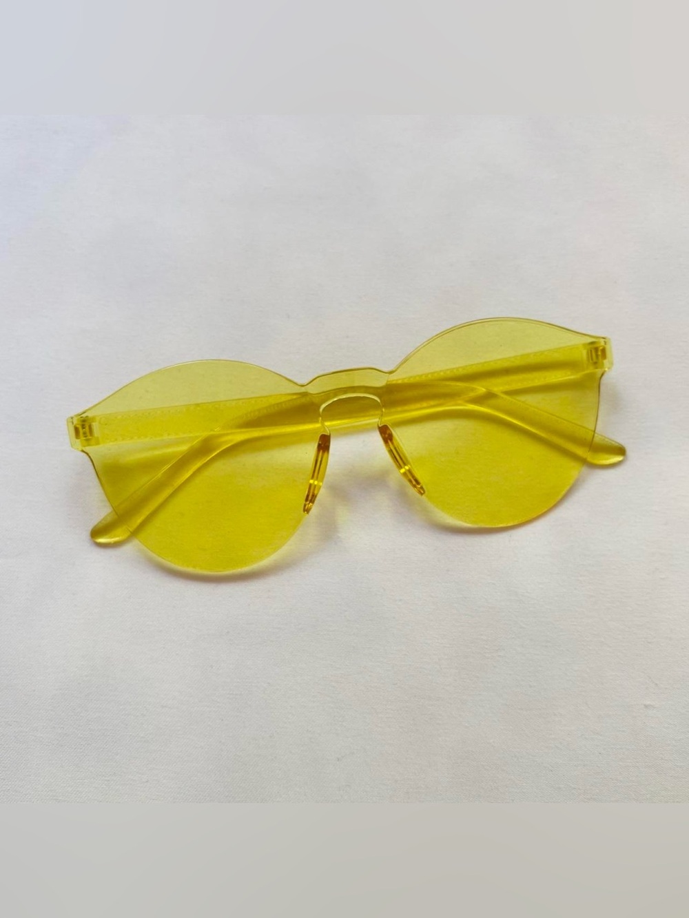 Yellow Frameless Sunglasses - Picture 2 of 4